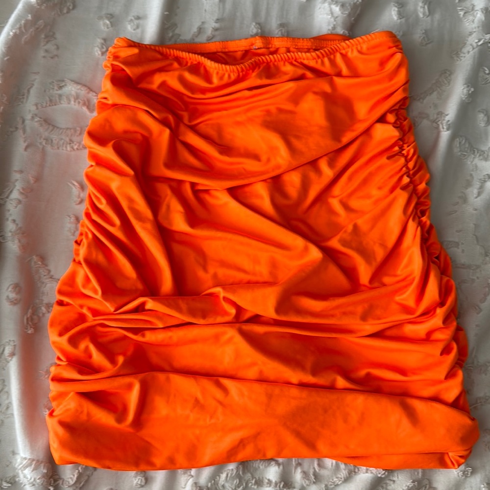 Orange Mini Skirt